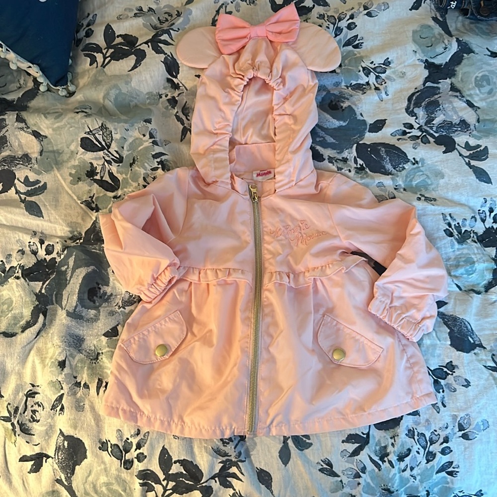 Minnie Mouse Hooded Ears Wind Breaker Jacket - Sz 24M